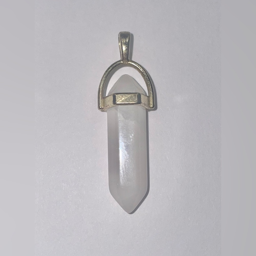 ** Double Point Gemstone/Pendant - Clear Quartz **